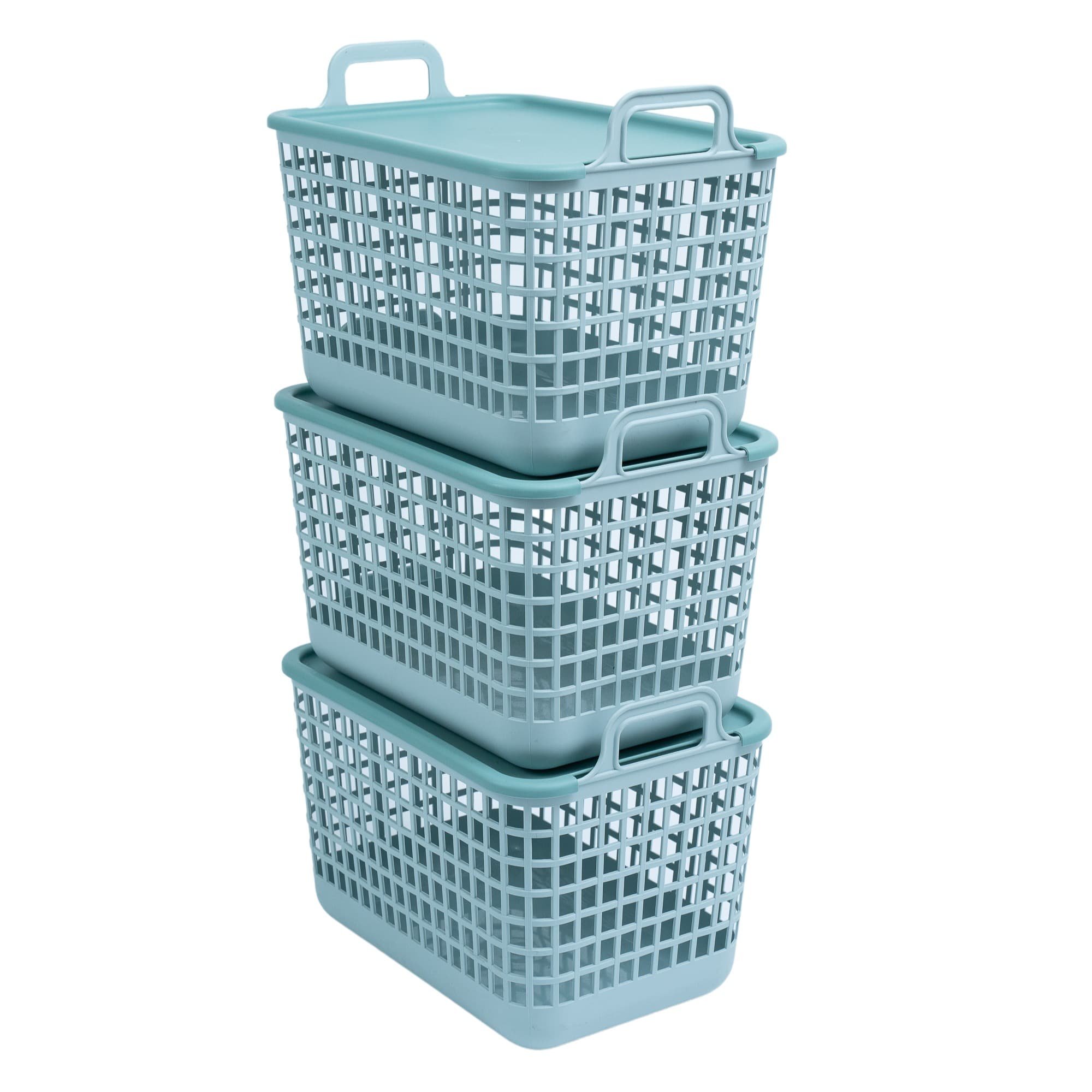 Bekith 6 Pack Plastic Storage Basket, Slim 11 1/3 x 5 1/2 x 4 3