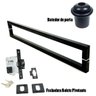 KIT PUXADOR PORTA PIVOTANTE ( SLIN ) AÇO INOX PRETO + FECHADURA ROLETE PIVOTANTE PRETO +BATEDOR / -  - 1
