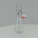 Ver imagem 3 de Garrafa de Vidro 250ml Transparente 21x7x7cm Água Suco Geladeira Bebidas Tampa