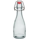 Ver imagem 1 de Garrafa de Vidro 250ml Transparente 21x7x7cm Água Suco Geladeira Bebidas Tampa