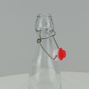 Ver mais imagens de Garrafa de Vidro 250ml Transparente 21x7x7cm Água Suco Geladeira Bebidas Tampa
