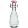Garrafa Água Suco Leite Home&co com Trava na Tampa Vidro 250ml 21x7x7cm Transparente - 1