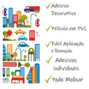 Ver imagem 5 de Adesivo Decoração Quarto Infantil de Criança Cidade Feliz