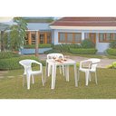 Ver imagem 1 de Kit 30 Cadeiras Plastica Monobloco com Bracos Atalaia Branca Tramontina