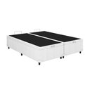 Ver imagem 3 de Cama Bau Casal Bipartido Branco Colchão Fit D45 Espuma 138x188 - Ortobom