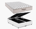Ver imagem 1 de Cama Bau Casal Bipartido Branco Colchão Fit D45 Espuma 138x188 - Ortobom