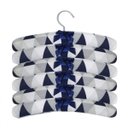 Ver imagem 1 de Kit Cabide 100% Algodão para Roupinha de Bebê Losango Marinho - 06 Unidades