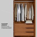 Ver mais imagens de Guarda Roupa Casal 6 Portas com Espelho e 6 Gavetas Equador Prime Tx Nogueira-nude