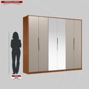 Ver imagem 2 de Guarda Roupa Casal 6 Portas com Espelho e 6 Gavetas Equador Prime Tx Nogueira-nude