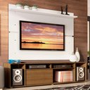 Ver imagem 1 de Rack Madesa Cancun e Painel para Tv até 65 Polegadas - Rustic/branco