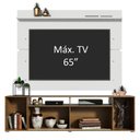 Ver imagem 4 de Rack Madesa Cancun e Painel para Tv até 65 Polegadas - Rustic/branco