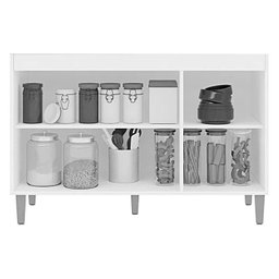 Balcão Gabinete para Cozinha Manu 120cm 3 Portas:preto - 2
