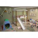 Ver imagem 3 de Beliche Infantil Com Escorregador Solteiro Manuela Branco
