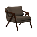 Ver imagem 2 de Conjunto 2 Poltronas Sala de Estar Monique Madeira Castanho Cor: Marrom Veludo