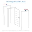 Ver imagem 5 de Kit Porta de Madeira 215x87cm Batente 14cm com Guarnição Cristal Primer Abertura Esquerda Branco Uni