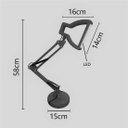 Ver imagem 2 de Luminária de Mesa Abajur Desk Preto com Led para Leitura, Quartos, Escritório e Escrivaninhas