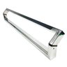 Puxador Para Portas Duplo Aço Inox Polido Modelo Style - AÇO INOX POLIDO - 1,22 M ENTRE FUROS 1,20 M - 1