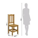 Ver imagem 4 de Conjunto Mesa Nogueira de Madeira Maciça 88x88 + 4 Cadeiras Madeira para Cozinha Sala de Jantar Sfa