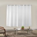 Ver imagem 3 de Cortina Semi Blackout Sala e Quarto para Varão 1,7 x 2,8M Corta Luz Tecido Jacquard Branco Casa Dona