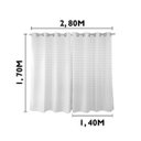 Ver imagem 4 de Cortina Semi Blackout Sala e Quarto para Varão 1,7 x 2,8M Corta Luz Tecido Jacquard Branco Casa Dona