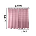 Ver imagem 4 de Cortina Semi Blackout Sala e Quarto para Varão 1,7 x 2,8M Corta Luz Tecido Jacquard Rosê Casa Dona