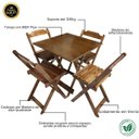 Ver imagem 4 de Conjunto Mesa Dobrável 70x70 Mdf com 4 Cadeiras Imbuia