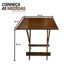 Ver imagem 3 de Conjunto Mesa Dobrável 70x70 Mdf com 4 Cadeiras Imbuia