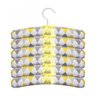 Kit Cabide 100% Algodão para Roupinha de Bebê Losango Amarelo - 12 Unidades - 1