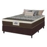 Cama Box Casal Colchão Molas Ensacadas Extreme 138x188x58cm Marrom Gazin - 1