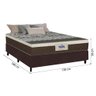 Cama Box Casal Colchão Molas Ensacadas Extreme 138x188x58cm Marrom Gazin - 3