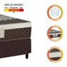 Cama Box Casal Colchão Molas Ensacadas Extreme 138x188x58cm Marrom Gazin - 4