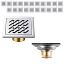Ver imagem 1 de Ralo 10x10 Inox Kit 21 Uni Anti Odor Banheiro Anti Inseto Jardim Higienico Lavabo Casa Varanda Quint