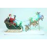 Escultura Decorativa Iluminada Trenó Renas Papai Noel 43cm - 2