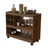 Aparador com Rodízios e Adega Survelly Canela Madeirado - 3