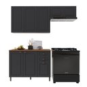 Ver imagem 2 de Armário Cozinha Modulada Compacta Americana 100% MDF 200cm Provence Multimóveis Crink-CPT006