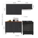 Ver imagem 4 de Armário Cozinha Modulada Compacta Americana 100% MDF 200cm Provence Multimóveis Crink-CPT006