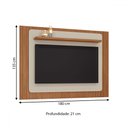 Ver imagem 3 de Painel para Tv até 60 Polegadas Monaco 1 Prateleira Cedro/off White - Casa D