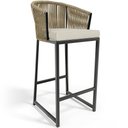Ver imagem 2 de Kit 04 Banqueta Para Área Gourmet Cozinha Varanda Corda Náutica Sunset D04 Bege - Lyam Decor