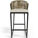 Ver imagem 6 de Kit 04 Banqueta Para Área Gourmet Cozinha Varanda Corda Náutica Sunset D04 Bege - Lyam Decor