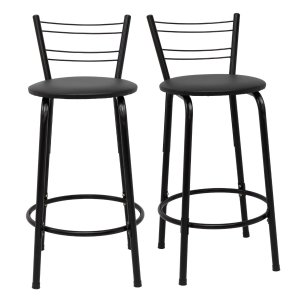 Kit 2 Banquetas para Bancada Flórida Preta 60cm Cozinha Gourmet Balcão Ilha Piscina Área de Lazer