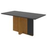 Mesa de Jantar Retangular 1,70x0,90m - Astrid-Amêndoa Clean/Preto Fosco - Lopas - 1