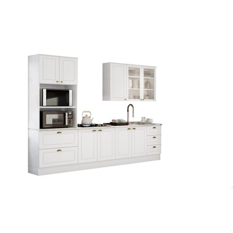 Cozinha Modulada Americana com 5 Peças Branco Hp - Henn