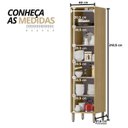Ver imagem 2 de Armário Paneleiro de Cozinha Usinado 6 Prateleiras - Glória Castanho / Castanho Usinado