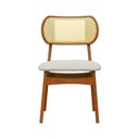 Ver imagem 5 de Kit 2 Cadeiras Organik Encosto Anatômico com Telinha Rattan Natural -amêndoa- Linho Bege Mescla Imp.
