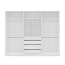 Ver imagem 3 de Guarda-roupa Casal Valência 6 Portas 4 Gavetas Branco - Politorno
