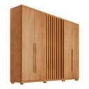 Ver imagem 2 de Guarda-Roupa Casal 100% MDF 6 Portas e 4 Gavetas com Pés 220cm Multimóveis CR35526 Madeirado