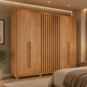 Ver imagem 1 de Guarda-Roupa Casal 100% MDF 6 Portas e 4 Gavetas com Pés 220cm Multimóveis CR35526 Madeirado