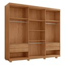 Ver imagem 5 de Guarda-Roupa Casal 100% MDF 6 Portas e 4 Gavetas com Pés 220cm Multimóveis CR35526 Madeirado