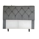 Ver imagem 1 de Cabeceira Essenza Casal 140cm Suede Cinza – Élpis Móveis