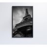 Quadro Torre Eiffel Preto E Branco 60x90 Cm Tecido Canvas - 3